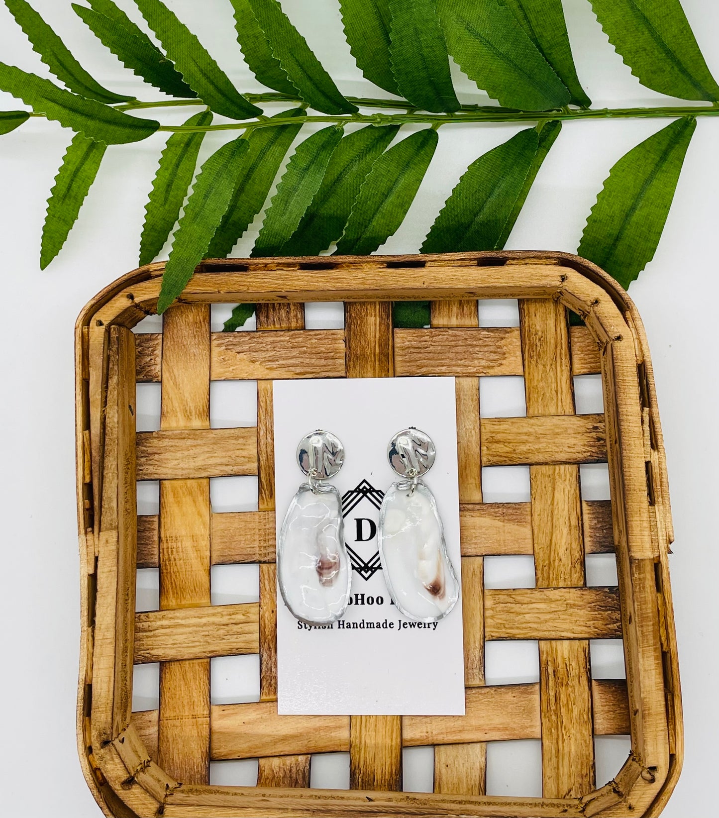 Silver Oyster Shell Earrings