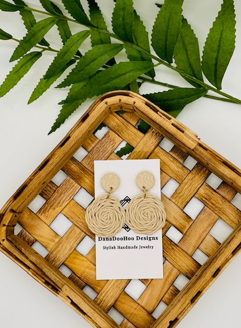 Rattan Vibes Clay Earrings